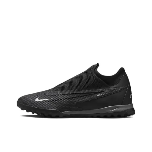 Nike Phantom GX TF Шипы Противоскользящие Устойчивые к истиранию Футбольные бутсы Grass Унисекс Черный