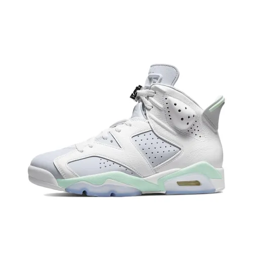 Jordan Air Jordan 6 Retro 'Mint Foam' High Top Vintage Баскетбольные Кроссовки Женские Белые Серые Зеленые