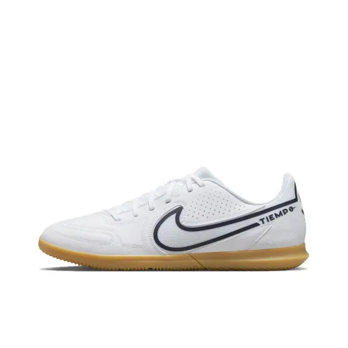 nike Tiempo Legend 9 Клуб IC Шокабойеры Противоскользящие Устойчивые к истиранию Футбольные бутсы Унисекс Белый