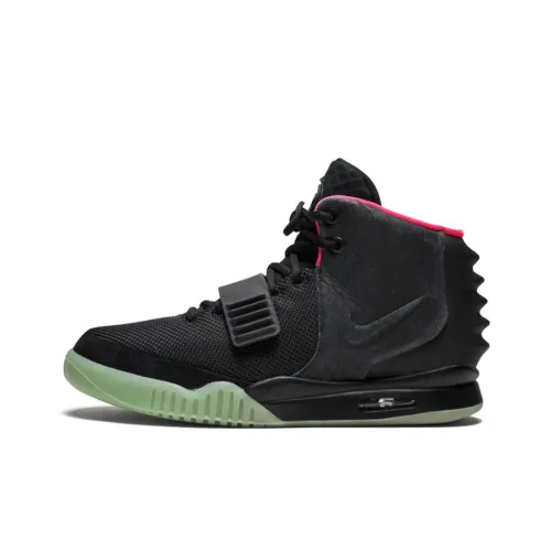 Nike Air YEEZY 2 Solar Red Anti-Slip Lightweight High Top Vintage Баскетбольные Кроссовки Мужские Black Red