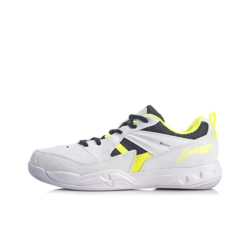 LiNing Koba Slip-resistant Abrasion-resistant Lightweight Low-top Badminton Shoes Unisex White Gray LiNing Koba Противоскользящие Износостойкие Легкие Низкие Кеды для Бадминтона Унисекс Белый Серый