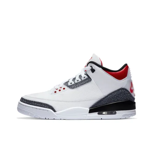 Jordan Air Jordan 3 Retro SE Denim 'Fire Red' MID Топ Винтажные баскетбольные кроссовки Унисекс Fire Red