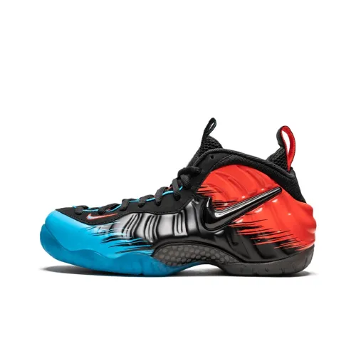 Nike Foamposite Pro Spiderman Shock Absorbers Slip-resistant MID Топ Винтажные баскетбольные кроссовки Мужской Синий Черный Красный