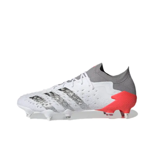 Adidas Predator Freak .1 L Sg Устойчивый к абразиву и скольжению Мужские футбольные бутсы Белый Серый