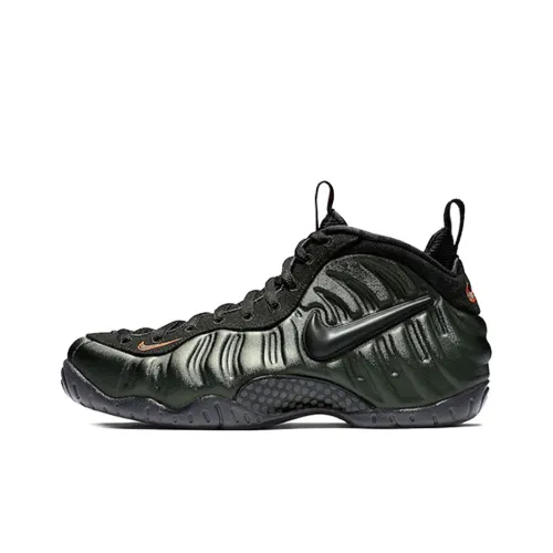 Nike Foamposite Pro Sequoia MID Топ Винтажные Баскетбольные Кроссовки Унисекс Яшма Черный