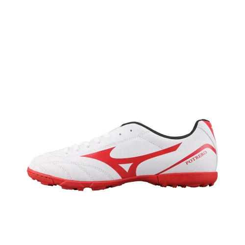 Mizuno TF Шипы Нескользящая Нижняя Юбка Легкие Футбольные Бутсы Мужские Белый Красный