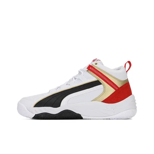 PUMA REBOUND Series Винтажные баскетбольные кроссовки MID Топ Унисекс
