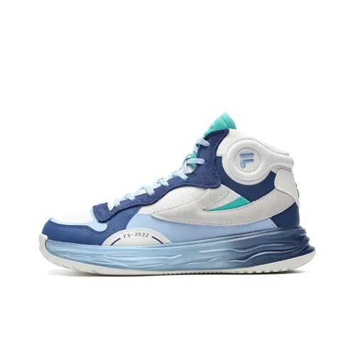FILA FUSION FX 22 MID Топ Винтажные баскетбольные кроссовки Женские Белый Синий