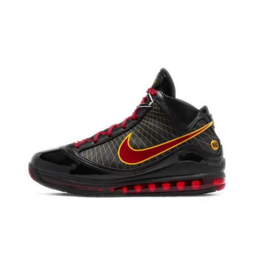 Nike Lebron 7 QS 'Fairfax' MID Топ Винтажные Баскетбольные Кроссовки Унисекс Черный Красный