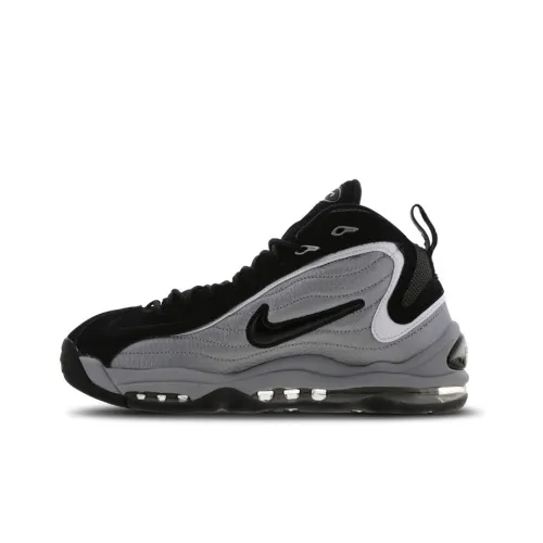 Nike Air Max Uptempo Металлический Серебристый Высокий Топ Винтажные Баскетбольные Кроссовки Мужские Черные Серые