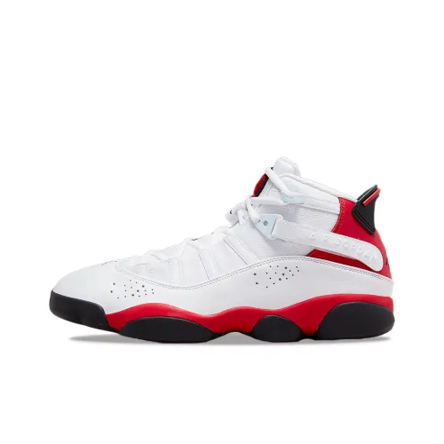 Jordan Air Jordan 6 Rings High Top Винтажные баскетбольные кроссовки Мужской Белый Красный