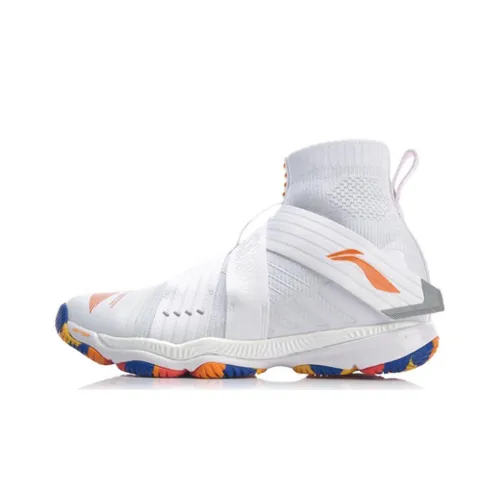 LINING Ranger 4 Generations Амортизация Поддержка Высокий Топ Профессиональный Соревновательный Бадминтон Обувь Женская Стандартная Белая