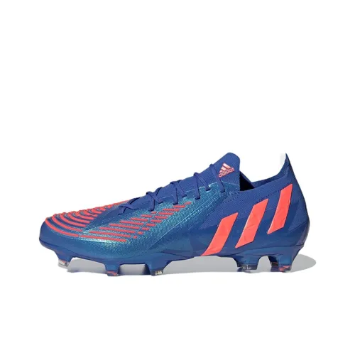 Adidas Predator Edge.1 FG Твердый грунт противоскользящие устойчивые к истиранию легкие футбольные бутсы унисекс синий оранжевый