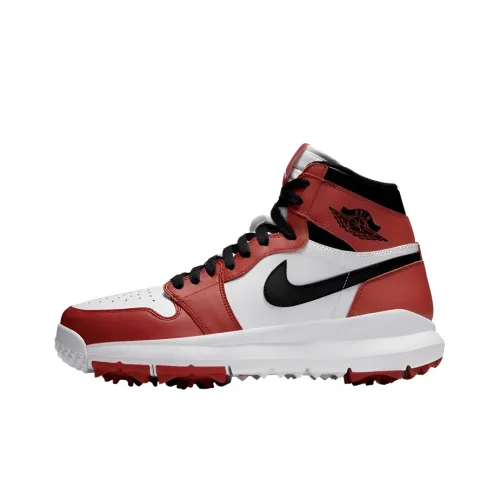 Jordan Air Jordan 1 Retro GOLF Cleat Chicago High Top Винтажные баскетбольные кроссовки Мужской Белый Красный