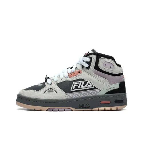 FILA FUSION Teratach MID Топ Винтажные Баскетбольные Кроссовки Женские Черный Серый