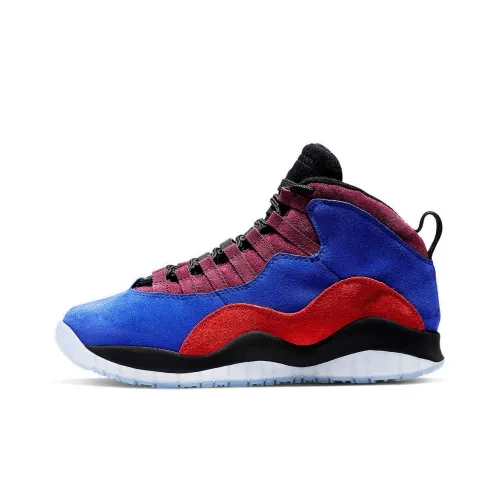 Maya MOORE x Jordan Air Jordan 10 NRG Court Lu Lower Resistant High Top Винтажные баскетбольные кроссовки Женские Красный Синий Фиолетовый