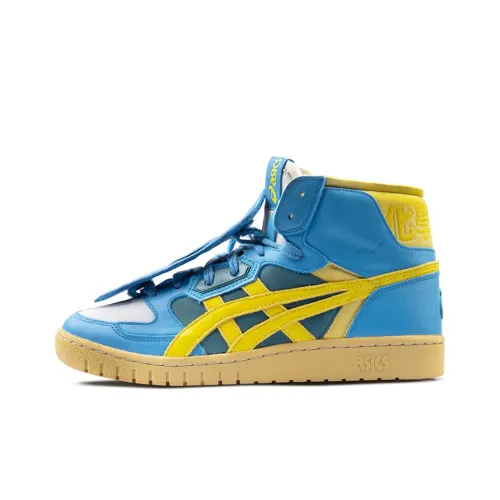 CHEMIST CREATIONS x Asics All Court ALPHA L High Топ Винтажные баскетбольные кроссовки Унисекс Синий желтый