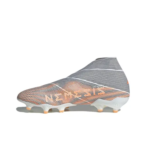 Adidas Nemeziz FG Твердое покрытие Естественная трава Устойчивость к истиранию Противоскользящие Футбольные бутсы Мужские Черный Белый Оранжевый