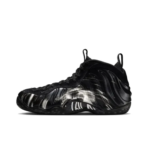 Nike Foamposite One MID Топ Винтажные баскетбольные кроссовки Мужской Черный