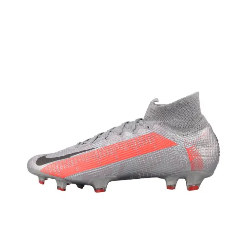 Nike Mercurial Superfly 7 FG Твердый Грунт Противоскользящие Футбольные Бутсы Унисекс Серый Оранжевый