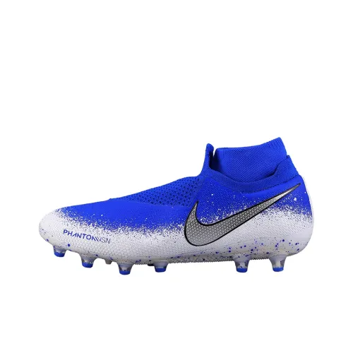 Nike Phantom Vision AG Artificial Grass Artificial Studs Slip-Resistant Football Cleats Men's Blue