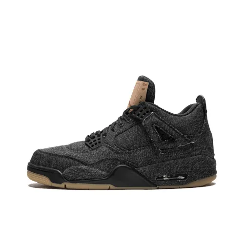 Levi's x Jordan Air Jordan 4 Levis Черный Levis Tag Levis MID Топ Винтажные баскетбольные кроссовки Мужской