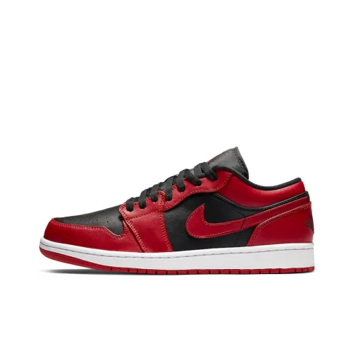 Jordan Air Jordan 1 Low Varsity Красный Низкий Топ Винтажные Баскетбольные Кроссовки Мужские Черный Красный