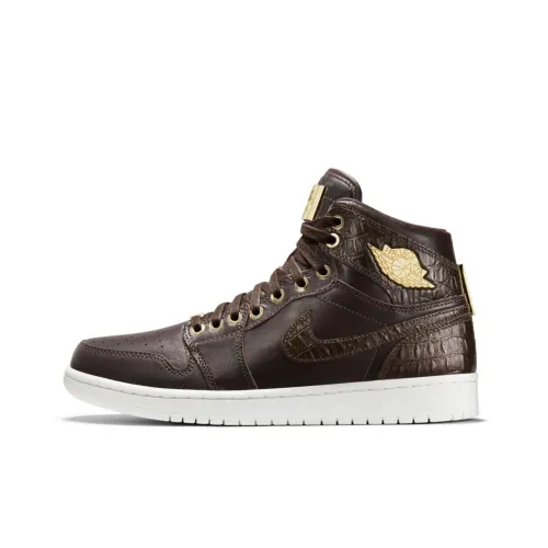 Jordan Air Jordan 1 Ретро Pinnacle Барочный Коричневый Амортизация Поддержка Высокий Топ Винтажные Баскетбольные Кроссовки Мужской Коричневый