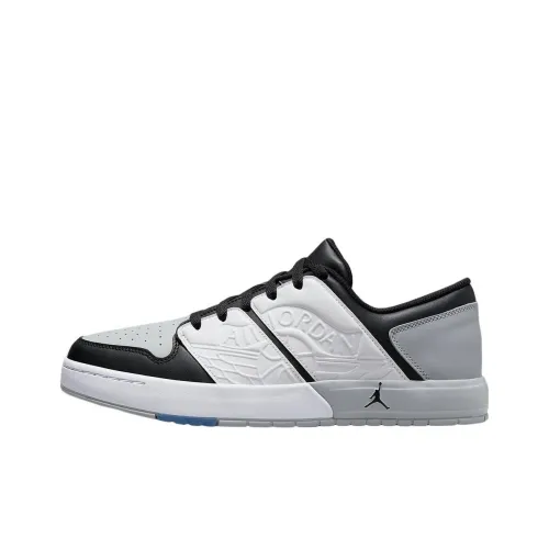 Джордан Nu Retro 1 Low Устойчивый к истиранию Дышащий Низкий Топ Винтажные баскетбольные кроссовки Мужской Белый Черный