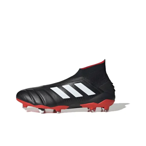 Adidas PREDATOR Series FG Твердый Грунт Естественная Трава Неслипающий Легкий Футбольные Бутсы Мужские Черный Красный