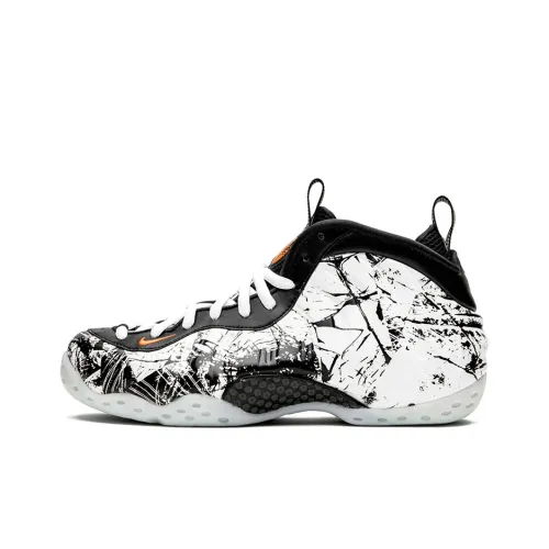 Nike Foamposite One MID Топ Винтажные баскетбольные кроссовки Унисекс Черный белый