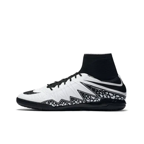 Nike HYPERVENOMX PROXIMO IC IN Амортизаторы Slip-resistant Abrasion-resistant Футбольные бутсы Мужские Черный Белый