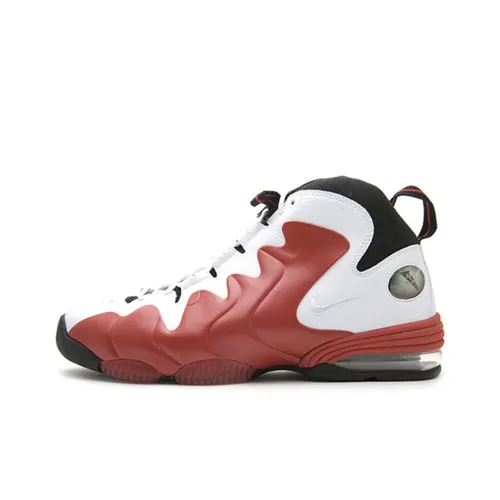 Nike Penny Anti-slip Lightweight MID Top Vintage Баскетбольные Кроссовки Мужские Белый Красный