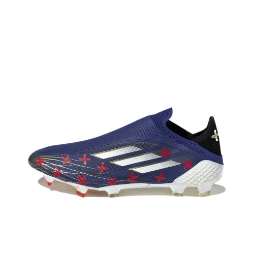 Adidas X Speedflow FG Твердый грунт Природная трава Устойчивые к истиранию Футбольные бутсы Мужские Синий Красный