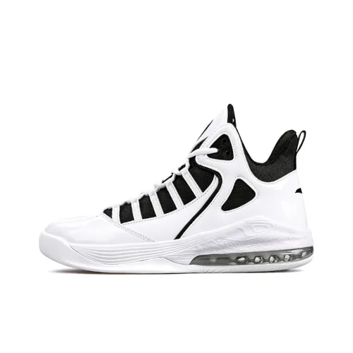 ANTA Basketball Collection Амортизирующие подошва Slip-resistant MID Топ Винтажные баскетбольные кроссовки Мужские Белый Черный