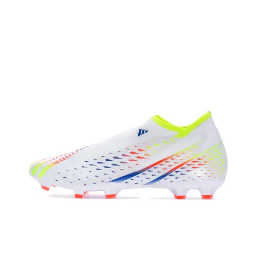 Adidas Predator Edge.3 Природная трава Противоскользящие Устойчивые к истиранию Футбольные бутсы Белый Синий Красный