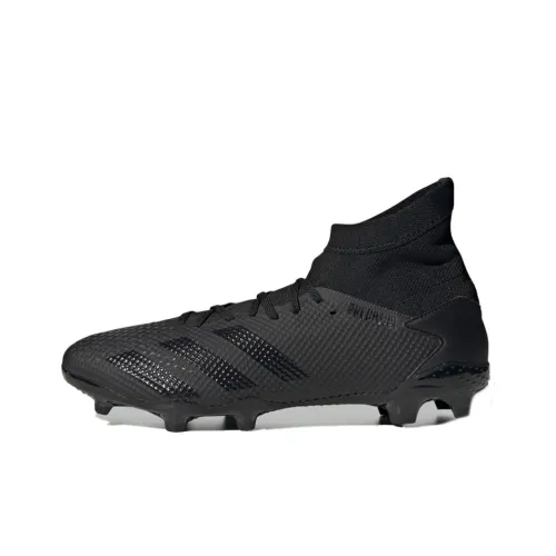 Adidas Predator 20,3 FG Твердый Грунт Противоскользящие Устойчивые к Износу Дышащие Футбольные Бутсы Унисекс Черные