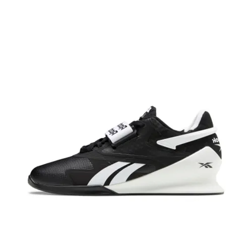 Reebok Legacy Lifter 2 Амортизация и Дышащие Низкие Кроссовки для Тренировок Мужские Белые Черные