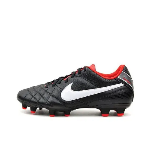 nike FG Твердый грунт Противоскользящие Устойчивые к истиранию Футбольные бутсы Мужской Черный белый