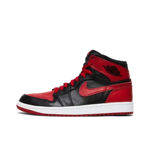 Jordan Air Jordan 1 Retro Banned High Top Винтажные баскетбольные кроссовки Мужские Черные Красные Выпуск 2011 года