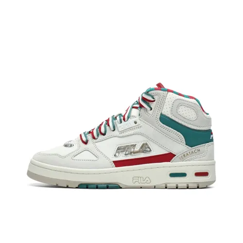 FILA x FILA FUSION Teratach Mas MID Топ Винтажные баскетбольные кроссовки Женские Белые Зеленые