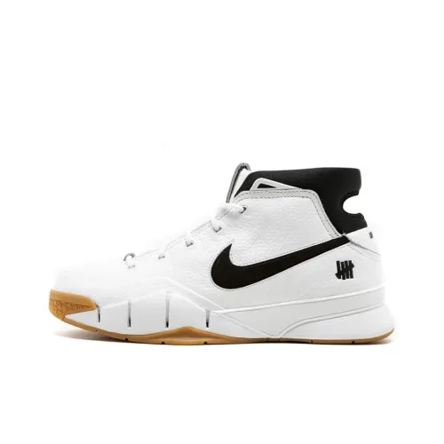 UNDEFEATED x Nike Zoom Kobe 1 Protro Shock Absorbers Slip-Resistant MID Топ Винтажные Баскетбольные Кроссовки Мужские Белые