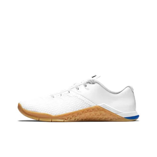 Nike Metcon 4 Slip-Resistant Abrasion-Resistant Low-Top Training Shoes Men's White Blue Green Найк Меткон 4 противоскользящие устойчивые к истиранию низкий топ кроссовки для тренировок мужские белый синий зеленый