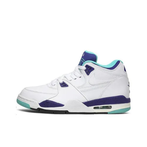 Nike Air Pilot 89 'Grape' Амортизаторы Slip-resistant MID Топ Винтажные баскетбольные кроссовки Мужские Белый Синий