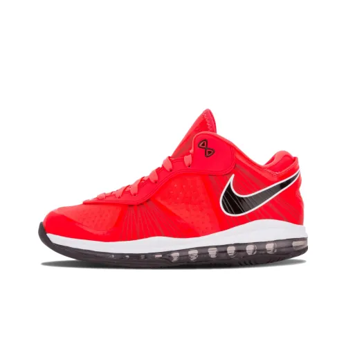 Nike Lebron 8 Low Solar Red Slip-resistant Low Top Vintage Basketball Shoes Men's Red
