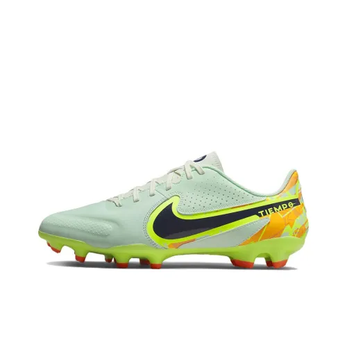 Nike Tiempo Legend 9 MG MULTI Ground Shock Absorbers Slip-Resistant Abrasion-Resistant Футбольные бутсы Унисекс Зеленый Черный