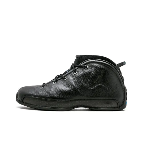 Jordan 18,5 OG Черный Chrome Противоскользящий MID Топ Винтажные баскетбольные кроссовки Мужской Черный Синий