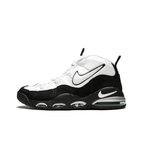 Nike Air Max Uptempo MID Топ Винтажные Баскетбольные Кроссовки Унисекс Белый Черный