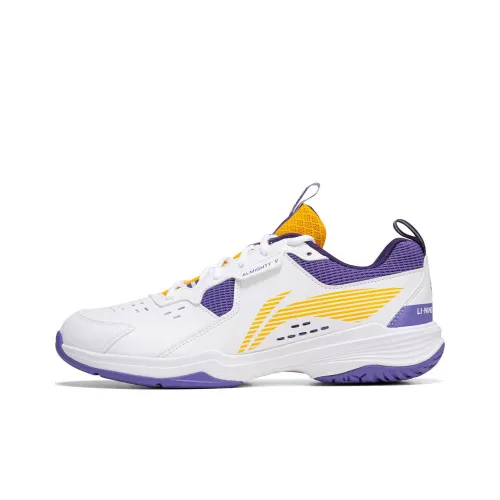 Лайнер Ace V Коллекция Амортизаторы Slip-resistant Abrasion-resistant Низкий Топ Бадминтон Обувь Unisex Белый Фиолетовый