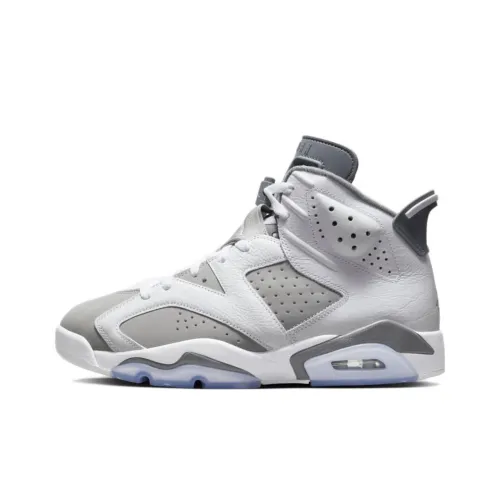 Jordan Air Jordan 6 'Cool GREY' Холодный серый Высокий топ Винтажные баскетбольные кроссовки Мужской Серый белый